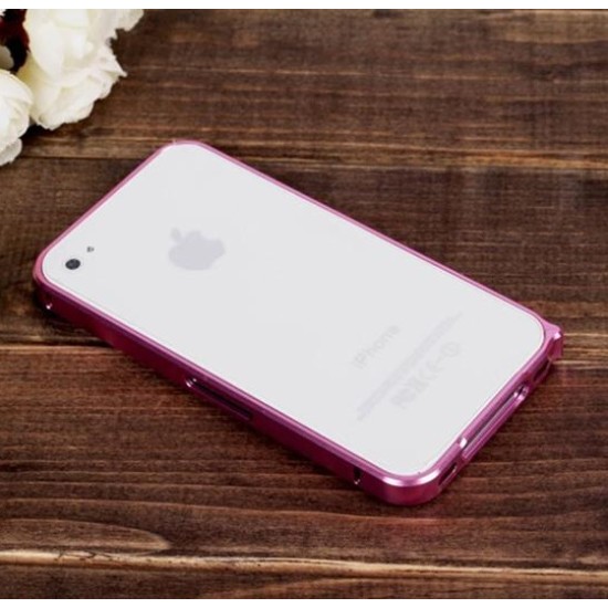 Aluminium Metal Bumper Frame priekš Apple iPhone 4 4S - Sārts - alumīnija metāla sānu apvalks / bampers
