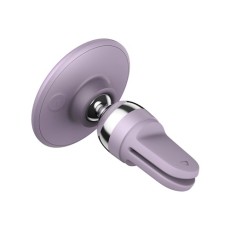 Baseus Magnetic Air Vent Car Mount Holder with Cable Clip - Violets - Universāls stiprinājums turētājs auto ventilācijas režģa