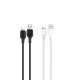 XO 1M NB103 2.1A USB to Lightning cable (bez iepakojuma) - Melns / Balts - Apple iPhone / iPad lādēšanas un datu kabelis / vads
