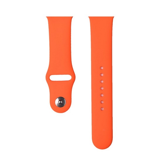 Devia Strap Deluxe Sport priekš Apple Watch 38 / 40 / 41 mm - Oranžs - silikona siksniņa (josta) priekš pulksteņiem