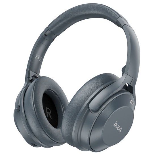 Hoco (W37) Noise Reduction ANC Technology Bluetooth 5.3 Wireless Headphones with Microphone Universālas Bezvadu Austiņas - Pelēkas