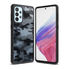 Ringke Fusion X Series Back Case priekš Samsung Galaxy A53 5G A536 - Kamuflāža / Melns - triecienizturīgs silikona-plastikāta aizmugures apvalks / bampers-vāciņš