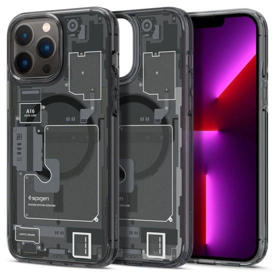 Spigen Ultra Hybrid Back Case priekš Apple iPhone 13 Pro - Zero One - triecienizturīgs silikona-plastikāta aizmugures apvalks / bampers-vāciņš