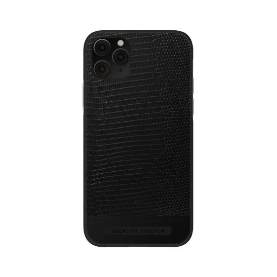 iDeal of Sweden Atelier AW20 Back Case priekš Apple iPhone 11 Pro - Eagle Black - mākslīgās ādas aizmugures apvalks ar iebūvētu metālisku plāksni / bampers-vāciņš