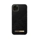 iDeal of Sweden Atelier AW21 Back Case priekš Apple iPhone 11 Pro - Embossed Black - mākslīgās ādas aizmugures apvalks ar iebūvētu metālisku plāksni / bampers-vāciņš