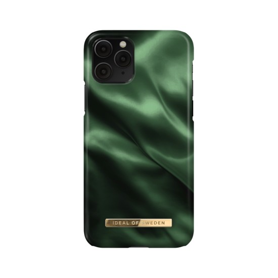 iDeal of Sweden Fashion AW19 Back Case priekš Apple iPhone 11 Pro - Emerald Satin - plastikāta aizmugures apvalks ar iebūvētu metālisku plāksni / bampers-vāciņš
