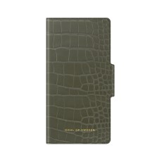 iDeal of Sweden Atelier AW21 Wallet Case priekš Apple iPhone 11 Pro - Khaki Croco - mākslīgās ādas sāniski atverams maciņš ar bamperu uz magnēta