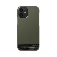 iDeal of Sweden Atelier AW20 Back Case priekš Apple iPhone 12 mini - Metal Woods - mākslīgās ādas aizmugures apvalks ar iebūvētu metālisku plāksni / bampers-vāciņš