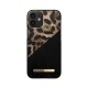 iDeal of Sweden Atelier AW21 Back Case priekš Apple iPhone 12 mini - Midnight Leopard - mākslīgās ādas aizmugures apvalks ar iebūvētu metālisku plāksni / bampers-vāciņš