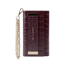 iDeal of Sweden Studio AW20 Clutch priekš Apple iPhone 12 mini - Plum Croco - mākslīgās ādas grāmatveida maks rokassomas veidā ar siksniņu