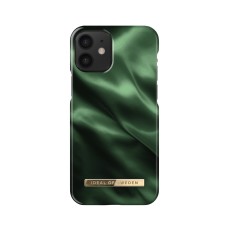 iDeal of Sweden Fashion AW19 Back Case priekš Apple iPhone 12 mini - Emerald Satin - plastikāta aizmugures apvalks ar iebūvētu metālisku plāksni / bampers-vāciņš