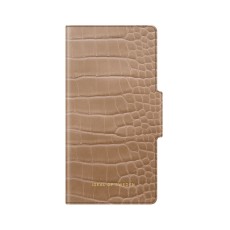 iDeal of Sweden Atelier AW21 Wallet Case priekš Apple iPhone 12 mini - Camel Croco - mākslīgās ādas sāniski atverams maciņš ar bamperu uz magnēta