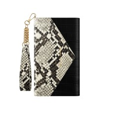 iDeal of Sweden Envelope SS20 Clutch priekš Apple iPhone 12 Pro Max - Midnight Python - mākslīgās ādas grāmatveida maks rokassomas veidā ar siksniņu
