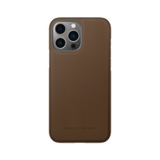 iDeal of Sweden Atelier AW21 Back Case priekš Apple iPhone 13 Pro Max - Intense Brown - mākslīgās ādas aizmugures apvalks ar iebūvētu metālisku plāksni / bampers-vāciņš