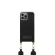 iDeal of Sweden Athena Necklace AS22 Back Case priekš Apple iPhone 13 Pro Max - Black - mākslīgās ādas aizmugures apvalks ar siksniņu un Airpods somiņu / bampers-vāciņš