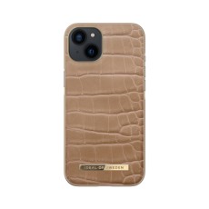 iDeal of Sweden Atelier AW21 Back Case priekš Apple iPhone 13 - Camel Croco - mākslīgās ādas aizmugures apvalks ar iebūvētu metālisku plāksni / bampers-vāciņš