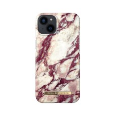 iDeal of Sweden Fashion MR21 Back Case priekš Apple iPhone 13 - Calacatta Ruby Marble - plastikāta aizmugures apvalks ar iebūvētu metālisku plāksni / bampers-vāciņš
