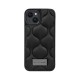 iDeal of Sweden Atelier AG22 Back Case priekš Apple iPhone 14 - Puffy Black - mākslīgās ādas aizmugures apvalks ar turētāju / bampers-vāciņš