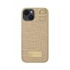 iDeal of Sweden Atelier AG22 Back Case priekš Apple iPhone 14 - Warm Beige Croco - mākslīgās ādas aizmugures apvalks ar iebūvētu metālisku plāksni / bampers-vāciņš