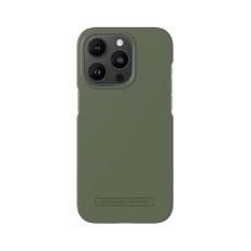 iDeal of Sweden Seamless AG22 Back Case priekš Apple iPhone 14 Pro - Khaki - ciets silikona aizmugures apvalks ar iebūvētu metālisku plāksni / bampers-vāciņš