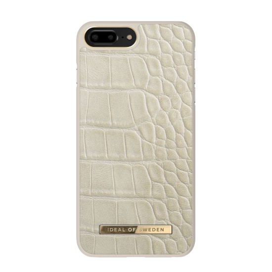 iDeal of Sweden Atelier AW20 Back Case priekš Apple iPhone 7 Plus / 8 Plus - Caramel Croco - mākslīgās ādas aizmugures apvalks ar iebūvētu metālisku plāksni / bampers-vāciņš