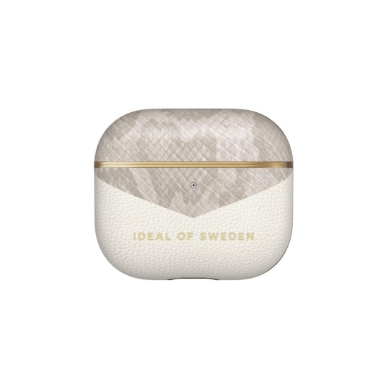 iDeal of Sweden Atelier Case priekš Apple Airpods 3 - Pearl Python - mākslīgās ādas apvalks bezvadu austiņu lādēšanas ierīcei