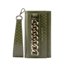 iDeal of Sweden Studio AW20 Clutch priekš Samsung Galaxy S20 Plus 5G G986 - Green Snake - mākslīgās ādas grāmatveida maks rokassomas veidā ar siksniņu