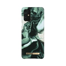 iDeal of Sweden Fashion AW21 Back Case priekš Samsung Galaxy S20 Plus 5G G986 - Golden Olive Marble - plastikāta aizmugures apvalks ar iebūvētu metālisku plāksni / bampers-vāciņš