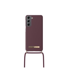 iDeal of Sweden Ordinary Necklace AW21 Back Case priekš Samsung Galaxy S21 G991 - Deep Cherry - plastikāta aizmugures apvalks ar auklu / bampers-vāciņš