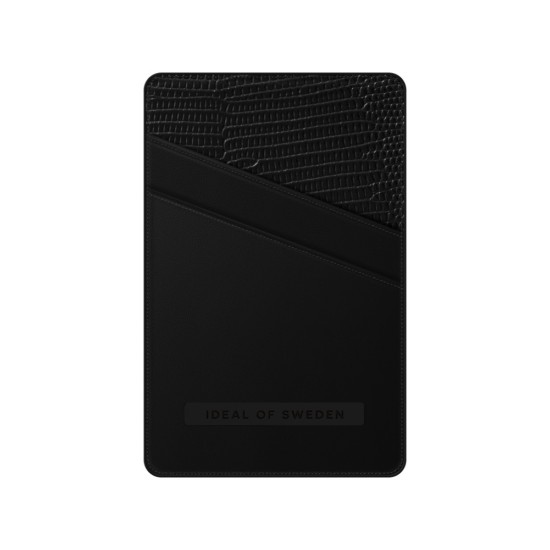 iDeal of Sweden Atelier AW20 Magnetic Card Holder - Eagle Black - mākslīgās ādas kredītkaršu turētājs ar magnētu