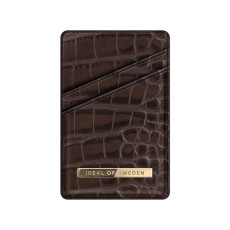 iDeal of Sweden Atelier AG22 Magnetic Card Holder - Deep Walnut Croco - mākslīgās ādas kredītkaršu turētājs ar magnētu