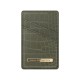 iDeal of Sweden Atelier AW21 Magnetic Card Holder - Khaki Croco - mākslīgās ādas kredītkaršu turētājs ar magnētu