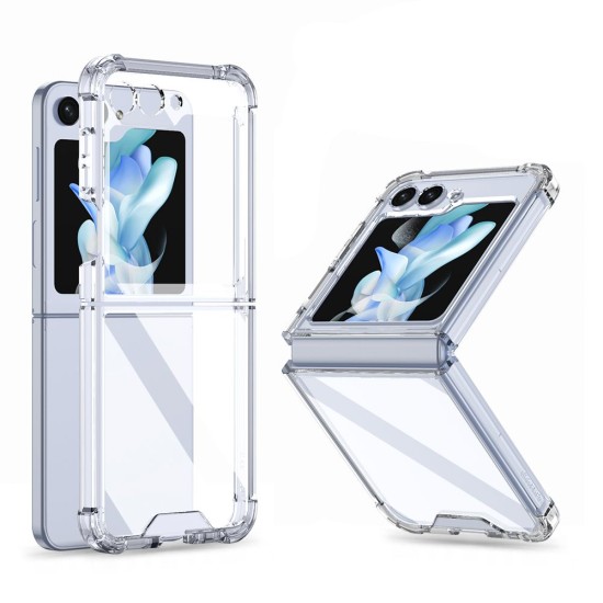 Tech-Protect FlexAir Hybrid Series Back Case priekš Samsung Galaxy Flip5 5G - Caurspīdīgs - silikona-plastikāta aizmugures apvalks / bampers-vāciņš