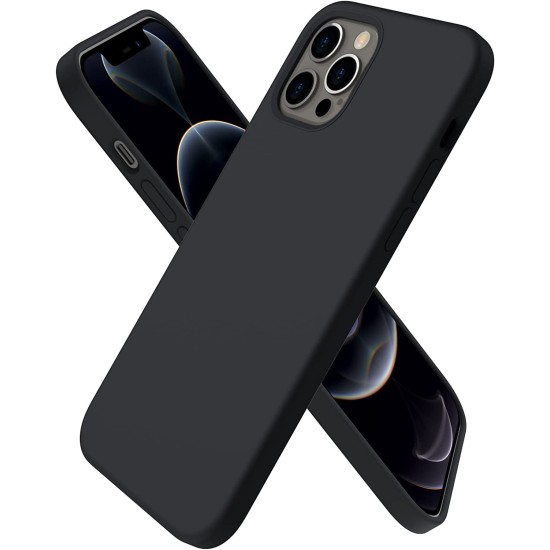 Liquid Silicone Back Case priekš Xiaomi Redmi Note 12 4G - Melns - silikona aizmugures apvalks / bampers-vāciņš