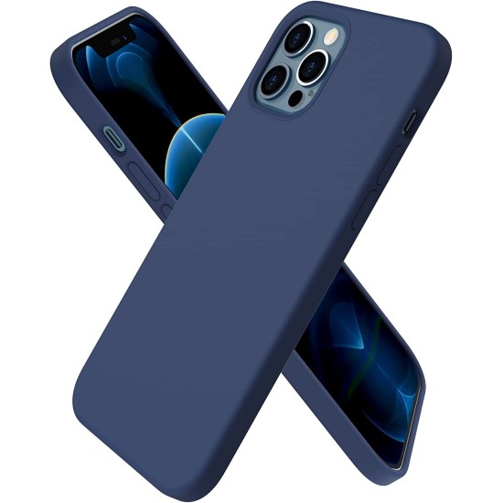 Liquid Silicone Back Case priekš Xiaomi Redmi Note 12 4G - Tumši Zils - silikona aizmugures apvalks / bampers-vāciņš