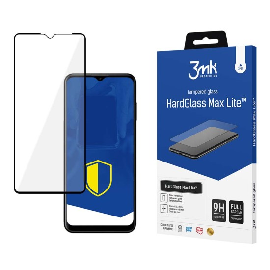 3MK HardGlass Max Lite Tempered Glass protector priekš Nokia G60 - Melns - ekrāna aizsargstikls / bruņu stikls