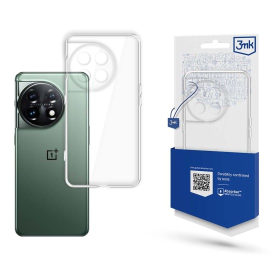 3MK Clear Case priekš OnePlus 11 5G - Caurspīdīgs - silikona aizmugures apvalks / bampers-vāciņš