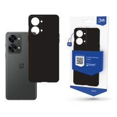 3MK Matt Case priekš OnePlus Nord 2T 5G - Melns - matēts silikona aizmugures apvalks / bampers-vāciņš