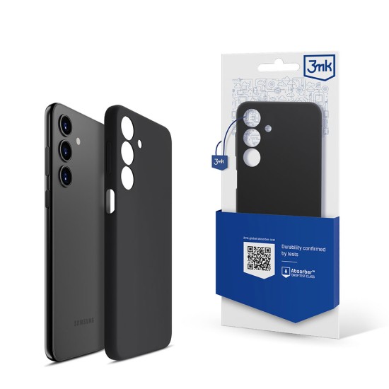 3MK Matt Case priekš Samsung Galaxy A14 4G A145 / A14 5G A146 - Melns - matēts silikona aizmugures apvalks / bampers-maciņš