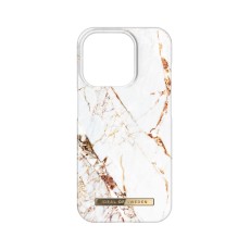 iDeal of Sweden Fashion AW23 Back Case priekš Apple iPhone 15 Pro - Carrara Gold - plastikāta aizmugures apvalks ar iebūvētu metālisku plāksni / bampers-vāciņš