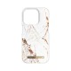 iDeal of Sweden Fashion AW23 Back Case priekš Apple iPhone 15 Pro - Carrara Gold - plastikāta aizmugures apvalks ar iebūvētu metālisku plāksni / bampers-vāciņš