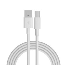(10mm) Extra Long Tip 1M USB to Type-C 5A / PD 100W cable priekš Blackberry, CAT, Ulefone - Balts - USB-C lādēšanas un datu kabelis / vads ar pagarinātu uzgali