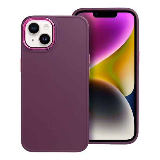 Frame Back Case priekš Samsung Galaxy A14 4G A145 / A14 5G A146 - Violets - matēts silikona aizmugures apvalks / bampers-vāciņš