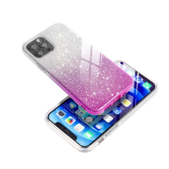 Forcell Shining Back Case priekš Samsung Galaxy A14 4G A145 / A14 5G A146 - Caurspīdīgs Rozā - silikona aizmugures apvalks / bampers-vāciņš