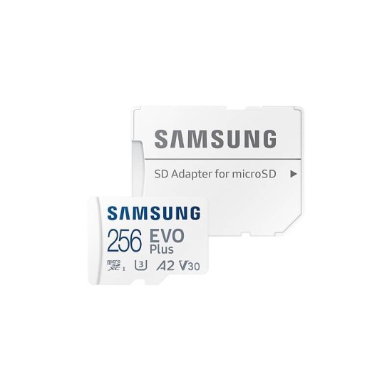 Samsung 256GB microSDXC Card EVO Plus class10 ar SD Adapteri Atmiņas karte