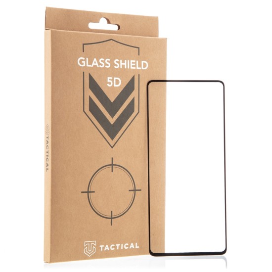 Tactical 5D Full Glue Tempered Glass screen protector priekš Samsung Galaxy A51 A515 - Melns - Ekrāna Aizsargstikls / Bruņota Stikla Aizsargplēve