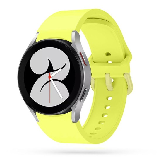 Tech-Protect Iconband Silicone Strap priekš Samsung Galaxy Watch 4 / 5 / 5 Pro / 6 / Classic (40 / 42 / 43 / 44 / 45 / 46 / 47 mm) - Dzeltens - silikona siksniņas (jostas) priekš pulksteņiem