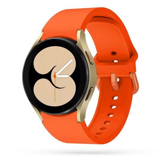 Tech-Protect Iconband Silicone Strap priekš Samsung Galaxy Watch 4 / 5 / 5 Pro / 6 / Classic (40 / 42 / 43 / 44 / 45 / 46 / 47 mm) - Oranžs - silikona siksniņas (jostas) priekš pulksteņiem
