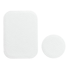 Leather badge for magnet car holder - Balts - Universālas metāliskas plāksnes priekš magnētiskajiem turētājiem 2gab