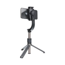 SSTR-L08 Single Axis Bluetooth Gimbal Selfie Stick with Tripod - Melns - viedtālruņu selfija nūja stabilizators ar statīvu